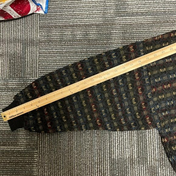 FARAH Woven Knit Cropped Dolman Sleeve Oversized Grandpa Sweater - Picture 8 of 9